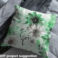 thumbnail image 2 of Manfei Oil Painting Flower Fabric by the Yard (1 Yard), Chic Blossoms Decorative Fabric by the Yard, Green White Ombre Gradient Sewing & Crafting Fabric, 2 of 6