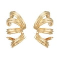 thumbnail image 1 of Pendientes para mujer, personalidad, simplicidad, cadena trenzada, pendientes hipoalergénicos de diseñador, joyería de moda hueca, 1 of 5