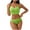 Green, variant on Women's Spaghetti Straps Bra Wireless Sports Bras Support Push-Up Bralettes With High Waisted Panty Comfy Seamless Workout 2 Piece Yoga Lingerie Set