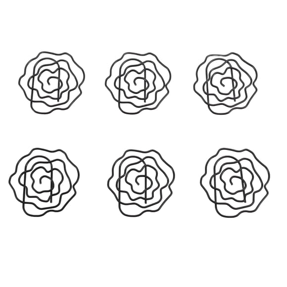 50pcs Paper Clips, Paper Clips en forme de rose Paperclips Fer Wire Paper Clips Bureau pour les fournitures d'enseignants Supplies scolaires Journing Paper Clips Crafts