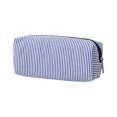 thumbnail image 3 of Seersucker Pencil Case Student Desk Organizer Pouch Rectangular Zipper Stationery Storage Bag for School Office Travel, 3 of 4