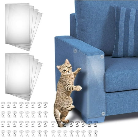 Cat Furniture Protector 8 Pack 17 X 12 Inch Self Adhesive Scratch With 48 Twist Pins Protection From Scratching Cover To Protect Sofa Door Wall And Seat Canada Cat Furniture Protector 8 Pack 17 X, How To Protect Furniture From Cat Claws