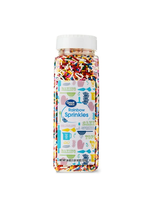 Great Value Rainbow Sprinkles, 26 oz
