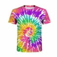 thumbnail image 2 of Patlollav Womens Crewneck Short Sleeve Tie-Dye Print Pattern Casual Tops Print Shirts, 2 of 6