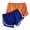 Orange, variant on WIZUTIZ Womens Shorts Casual Retro Leisure Slimming Gym Dolphin Shorts 2 Packs Stretch Elastic Mid Rise High Cut Swim Shorts Solid Swimwear for Ladies Travel Blue