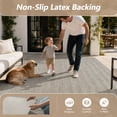 thumbnail image 5 of SIXHOME Outdoor Rugs 5'x7' Patio Rug Modern Indoor Outdoor Rugs Polypropylene Washable Non Shedding, Easy Clean, Waterproof, Durable Outdoor Carpet for Porch Balcony Deck Neutral Gray, 5 of 8