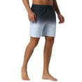 thumbnail image 5 of INSPIRE CHIC Men's Gradient Color Drawstring Elastic Waist Lining Summer Swimming Trunks 32 Gray, 5 of 6