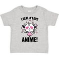thumbnail image 3 of Inktastic I Really Love Anime with Cute Anime Cat and Hearts Boys or Girls Toddler T-Shirt, 3 of 5