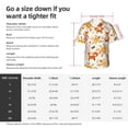 thumbnail image 6 of Lsque Flower Fox pattern Hawaiian Shirt for Men, Unisex Summer Beach Casual Short Sleeve Button Down Shirts-XX-Large, 6 of 9