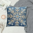thumbnail image 2 of Nawypu  Christmas Throw Pillow Covers, Soft Decorative Throw Pillow Cases with Snowflakes for Couch Sofa Square Pillow Covers for Winter Holiday, Blue, 2 of 5
