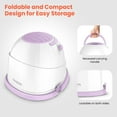 thumbnail image 3 of TASALON 1875W Ionic Hooded Hair Dryer with 3 Heat Settings, Professional Sit-Under Dryer for Home & Salon, Portable Ceramic Hair Dryer Bonnet,Purple, 3 of 8