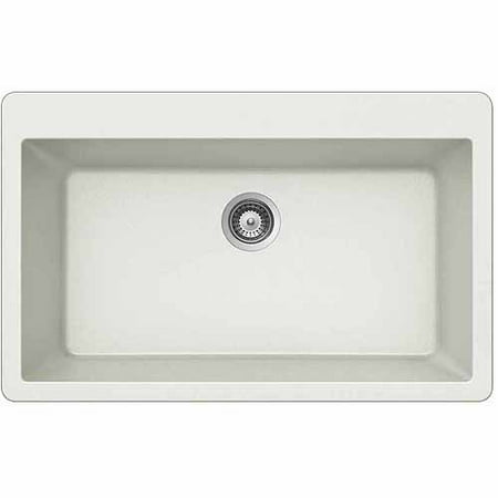 Houzer V-100 CLOUD Quartztone Series Granite Topmount Large Single Bowl Kitchen Sink,