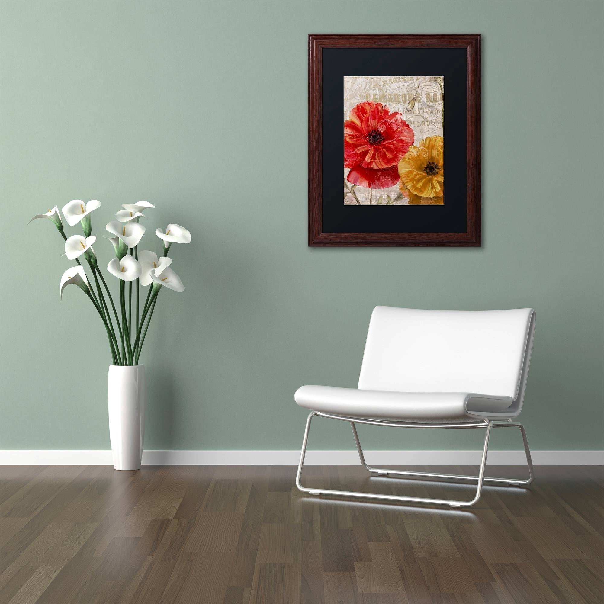 Trademark Fine Art "March" Canvas Art by Color Bakery Black Matte, Wood Frame