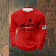 thumbnail image 2 of Mens 250 Anniversary USA Shirt Casual Crewneck Pullover Sweatshirt Long Sleeve Waffle Knit Tops 4th of July Outfits for Men, 2 of 3