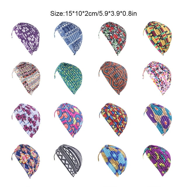Bonnet Réutilisable en Polyester Lavable Pliable Décoratif pour Femmes Intérieur Extérieur Marche Travail Bonnet Bleu Foncé Floral