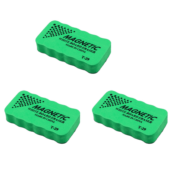 3x New Magnetic Board Eraser Drywipe Marker Cleaner Office Whiteboard