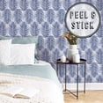 thumbnail image 2 of Transform Blue Palm Leaves Peel and Stick Wallpaper, 2 of 4