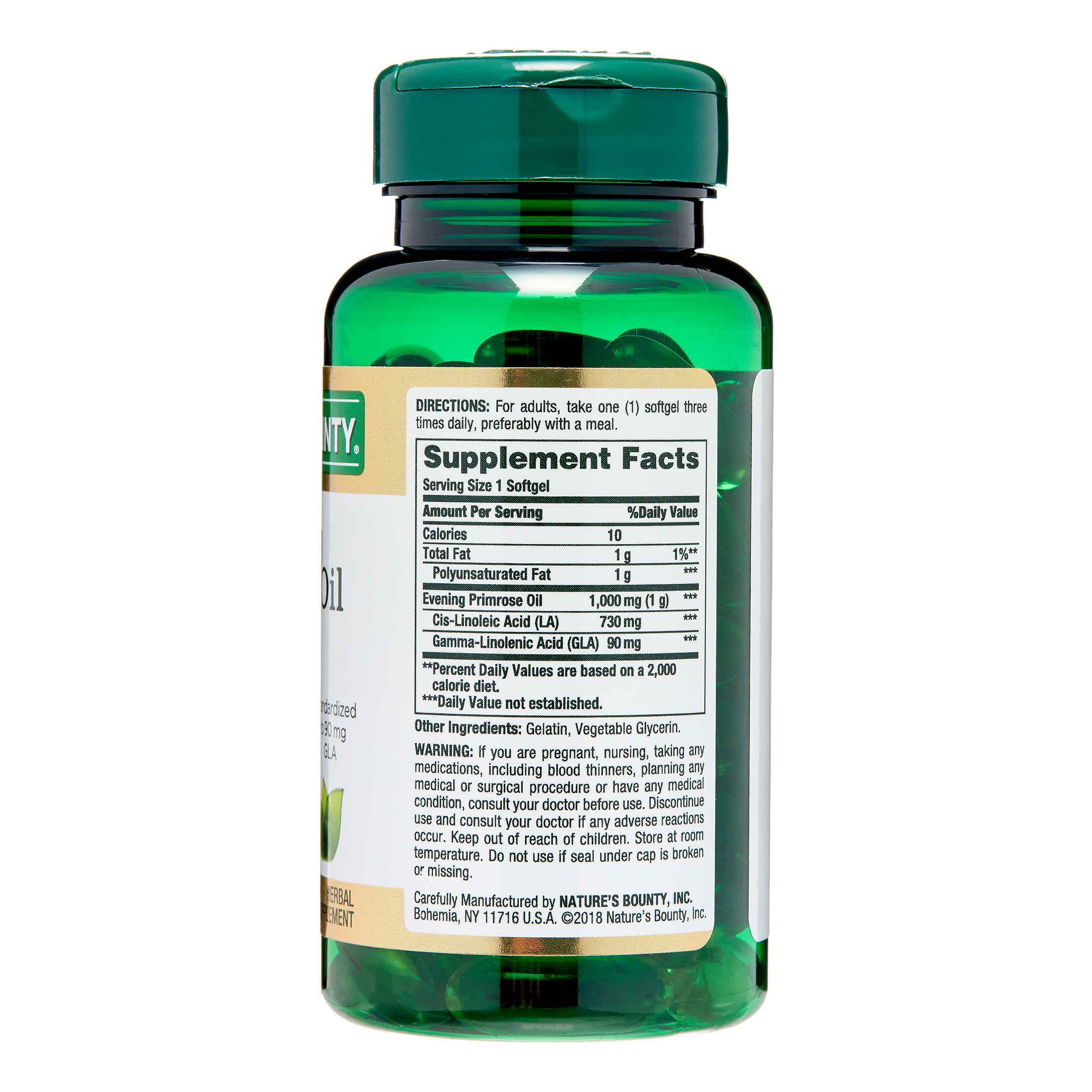 Nature's Bounty Evening Primrose Oil Softgels, Herbal Supplement, 1000 Mg, 60 Ct - image 3 of 8