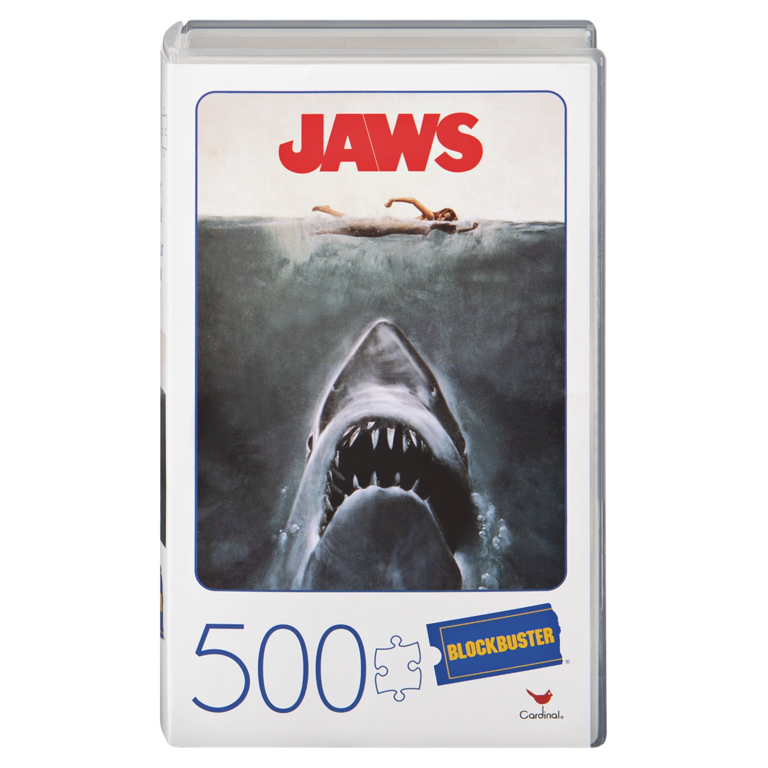 Jaws Movie 500-Piece Puzzle in Plastic Retro Blockbuster VHS Video Case ...