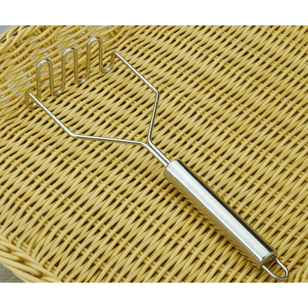 

Potato Masher Wavy Design Stainless Steel Manual Food Smasher Kitchen Tool for Bean Avocado Vegetable New
