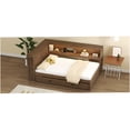 thumbnail image 6 of Full Size Daybed with Trundle, USB Charging Station, LED Lights, and Storage Shelves for Modern Living Spaces, 6 of 10