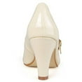 thumbnail image 5 of Brinley Co. Women's Medium and Wide Width Mary Jane Patent Leather Pumps, 5 of 5