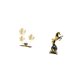 thumbnail image 5 of Figura decorativa de metal con flores y hojas, adorno de escritorio, estatua de caballo de resina de hierro con base pesada para oficina, hogar, tiend, 5 of 8