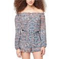 thumbnail image 1 of Aeropostale Mameluco estampado para mujer, azul, pequeño, 1 of 2