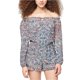 thumbnail image 1 of Aeropostale Mameluco estampado para mujer, azul, pequeño, 1 of 2