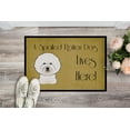 thumbnail image 2 of Caroline's Treasures BB1465JMAT Bichon Frise Spoiled Dog Lives Here Door Mat, Indoor Rug or Outdoor Welcome Mat 24x36, 2 of 4