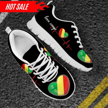 

Shoes for Women Congo Flag Print Spring Summer Comfort Flats Shoes Women Sneakers Casual Zapatillas Chaussure Femme
