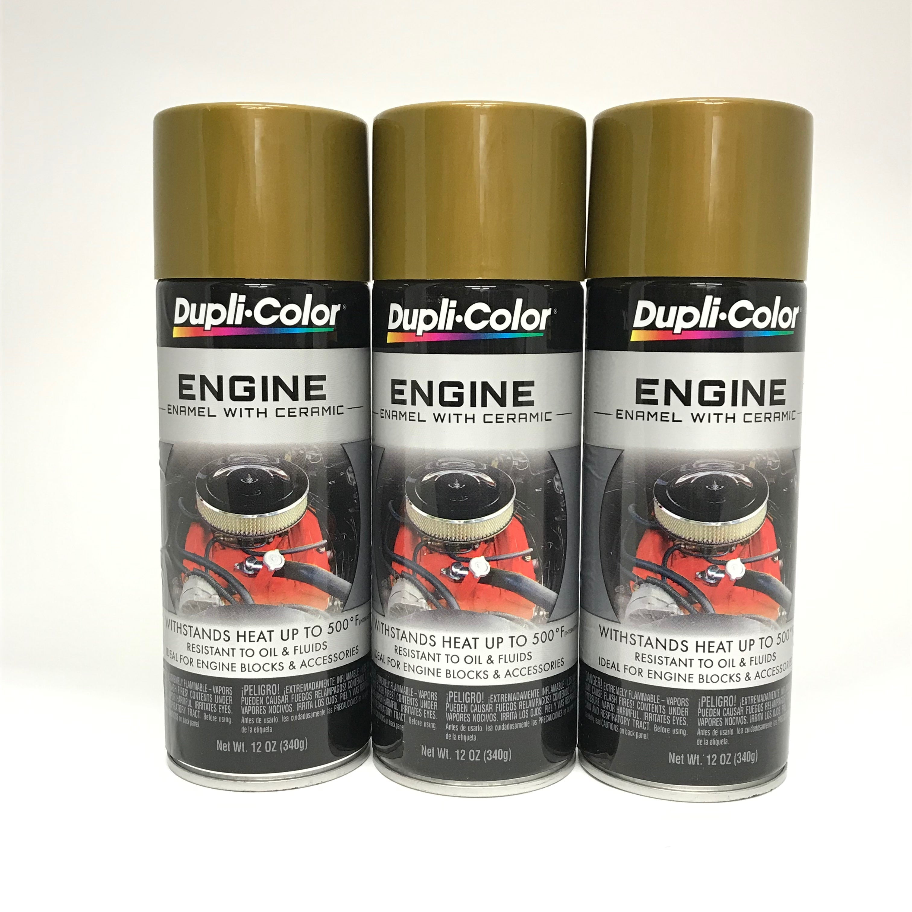 Duplicolor DE1604 3 Pack Engine Enamel Paint with Ceramic Universal