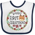 thumbnail image 3 of Inktastic Baby's First Christmas with Reindeer Boys or Girls Baby Bib, 3 of 4