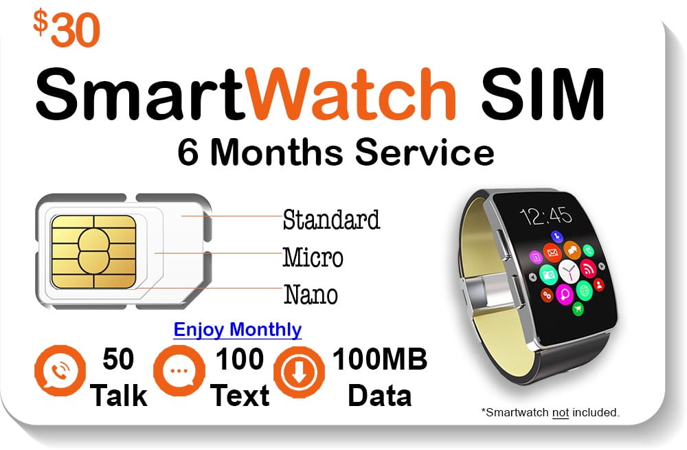 30 Smart Watch Sim Card For 2g 3g 4g Lte Gsm Smartwatches And