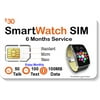 $30 Smart Watch SIM Card For 2G 3G 4G LTE GSM Smartwatches and Wearables - 6 Months Service - USA Canada & Mexico Roaming