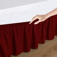 thumbnail image 3 of D.N.G. BEDDINGS 1 Piece Wrap Around Bed Skirt, 18 Inch Deep Pocket, 800 Thread Cotton 100% Egyptian Cotton, Full Size (54" x 75") Inch, Solid Burgundy, 3 of 3