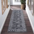 thumbnail image 3 of Garvee 2x6 Bordered Runner Rugs for Hallway, Non-Slip Washable Rugs Modern Soft Throw Rugs Low-Pile Stain Resistant Carpet for Kitchen Entryway Bathroom, Gray, 3 of 7