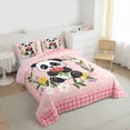 thumbnail image 3 of Homewish Cartoon Wildlife Panda Queen Comforter Set, Rustic Flower Botanical Bedding Sets, Teens Kids Boys Girls Reversible Bedding Comforter Set, Ultra Soft Bedroom Decor, 3 Pieces, 3 of 8