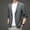 Grey, variant on Men's Spring Summer Lightweight Blazer Jacket, Slim Fit Stretch Single Button Sport Coat, Solid Color Breathable Casual Business Suit Jacket, M-7XL