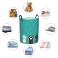 thumbnail image 6 of Goofa Cute Cat Paw And Dog Printed Circular Hamper,Laundry Basket with Handles,Storage Baskets Foldable,Large Capacity Laundry Hamper-, 6 of 8