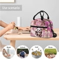 thumbnail image 4 of Binienty Cherry Blossom School Bag for High School Girls 14-16 Panda Backpack and Lunch Box Set Kids 17 Inch Backpack with Lunchbag Pen Bag Water Bottle Holder 4 Pack Children Rucksack Set, 4 of 8