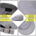 thumbnail image 3 of Newsboy Hats for Men Flat Cap Cotton Adjustable Breathable Irish Cabbie Ivy Driving Hunting Hat, 3 of 7