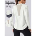 thumbnail image 2 of Top-kevin Women'S Long-Sleeve Sports Top with Mesh Back, Breathable Workout And Yoga Shirt, Suitable for Cycling, Fitness, Yoga, And Running., 2 of 4