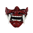 thumbnail image 3 of Máscara horrible de Halloween Sunnimix Samurai japonés Oni cubierta de la cara, 3 of 8