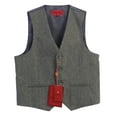 thumbnail image 2 of Gioberti Boy's Tweed Plaid Formal Suit Vest, 2 of 5