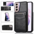 thumbnail image 1 of Funda de piel sintética estilo empresarial para Samsung S21 con tarjetero, función billetera, función atril y protección contra caídas., 1 of 5