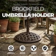 thumbnail image 2 of Four Seasons Courtyard Brookfield 19" Cast Iron Umbrella Base, Espresso, 2 of 5