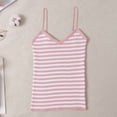 thumbnail image 2 of GigrtiJin Womens Striped Print Camisole Sleeveless Tank Top Slim Crop Vest Top Knit V-Neck Basic Cami Shirts, 2 of 3
