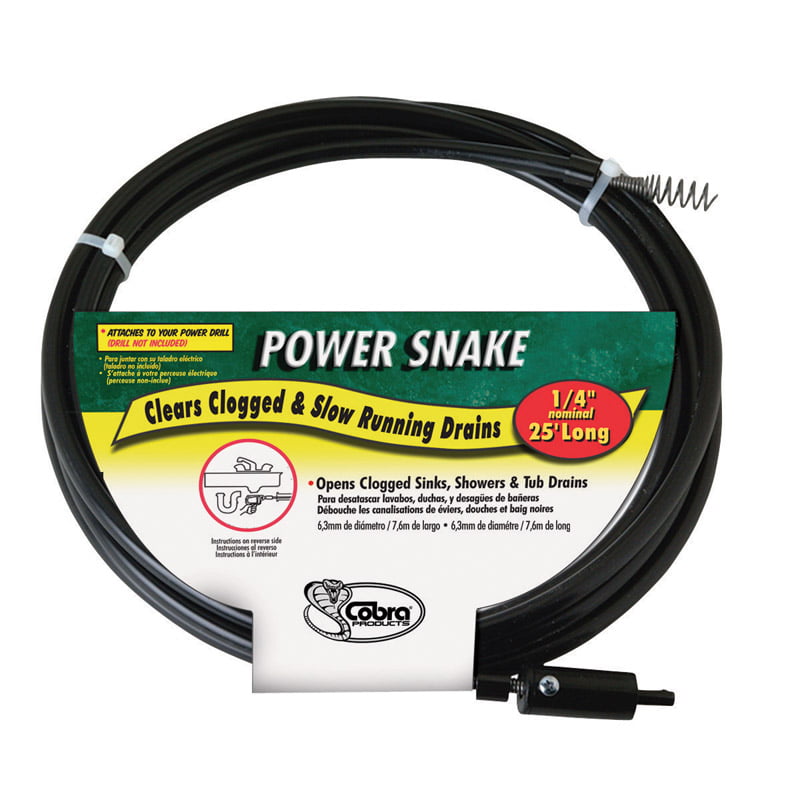 15 Ft Drill Powered Drum Auger Sewer Snake 