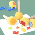 thumbnail image 2 of Juego de pinceles de esponja para pintar para niños, juego de pinceles de esponja para pintar con grafiti creativo para jardín de infantes, 2 of 5